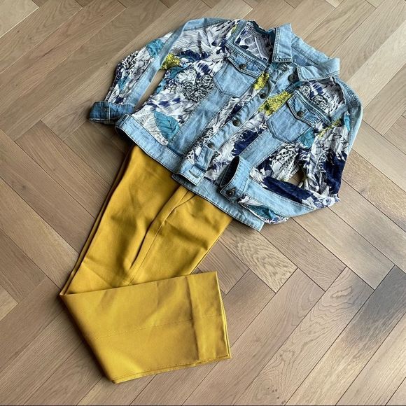 Diane Von Furstenberg Mustard Color Ankle Pant - Picture 2 of 6